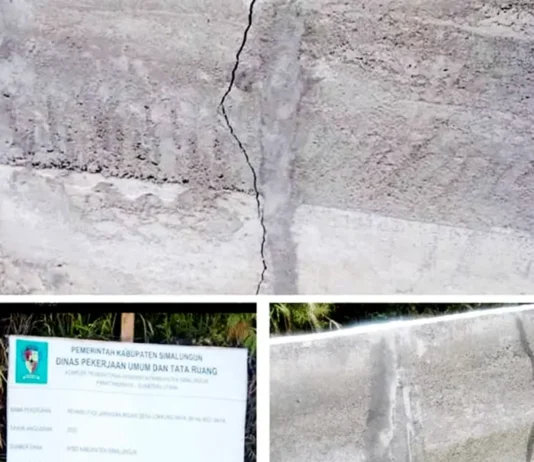 Proyek Irigasi di Lokkung Raya Simalungun Terkesan Asal Jadi