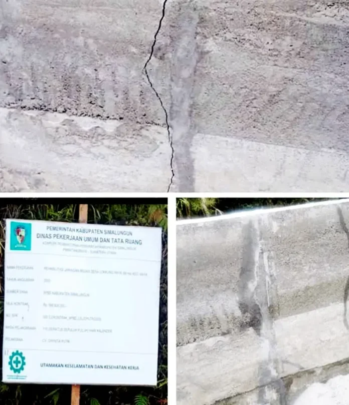 Proyek Irigasi di Lokkung Raya Simalungun Terkesan Asal Jadi