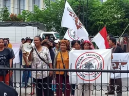 Puluhan Petani Geruduk Kantor Bupati Simalungun Terkait Lahan Eks Goodyear